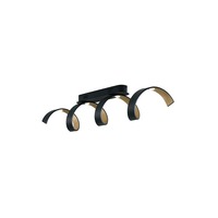 Dekorativní - FAN LED-HELIX-PL4C NER Stropní LED svítidlo HELIX černá/zlatá, 20 W, 1680 lm, 3000 K, 80 x 18 cm - FANEUROPE