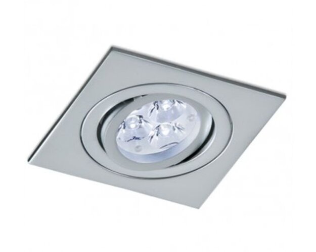 Hranatá - BPM 5001.19GU Vestavné svítidlo JANT Aluminio Plata nikl satin 1x50W, 230V - BPM - foto 1