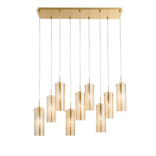 Dekorativní - FAN I-MAGIC-S9-ORO Závěsné svítidlo Magic, zlatá/jantar, 9 x E27, 90 x 150 cm - FANEUROPE - foto 1