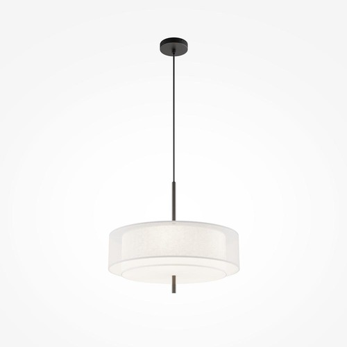 Kruhová - M MOD613PL-05W1 Závěsné svítidlo Bergamo E27 5x60W černá/bílá kov - MAYTONI - foto 1