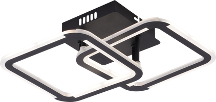 LED stropní svítidla - LED stropní svítidlo CCT 30W černá stmívatelné + dálkové ovládání