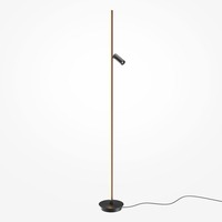 Stojací lampy - M MOD395FL-L28B3K Stojací lampa Thin 3000K 14W teplá bílá černý hliník stmívatelná - MAYTONI
