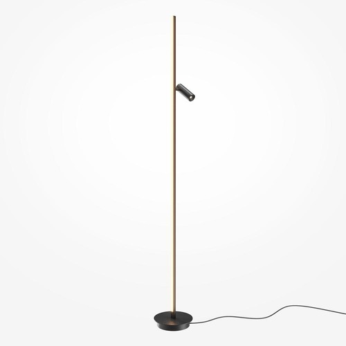 Stojací lampy - M MOD395FL-L28B3K Stojací lampa Thin 3000K 14W teplá bílá černý hliník stmívatelná - MAYTONI - foto 1