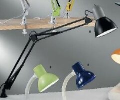 Stolní lampy s klipem - OR LA 4-1060 ČERNÁ Stolní lampa 1xE27, černá barva, nastavitelné rameno - ORION