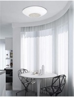 Kruhová - NV 6311802 Stropní svítidlo ERA bílé sklo a křišťál chromovaný kov E27 2x12W - NOVA LUCE