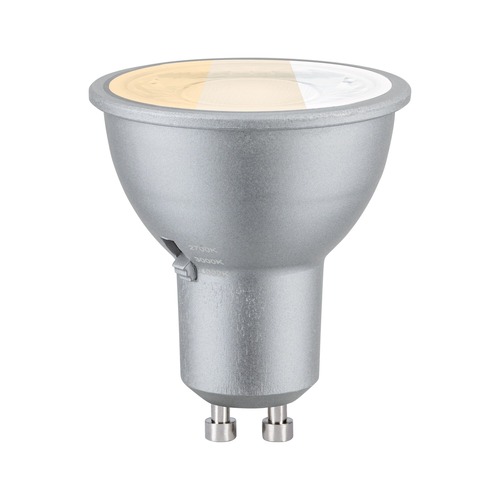 GU10/GZ10 - P 29285 Standard 230V LED reflektor GU10 Dip Switch 6,9W 2700 - 4000K matný chrom - PAULMANN - foto 1