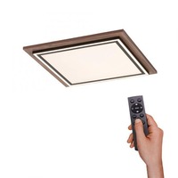 Hranatá - PN 6141-79 PALMA LED stropní svítidlo, imitace dřeva, stmívatelné, dálkový ovladač, CCT 2700-5000K - PAUL NEUHAUS