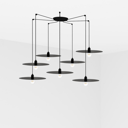 Dekorativní - FARO 68145-7L PLAT závěsné svítidlo, černá, 7L - FARO - foto 1