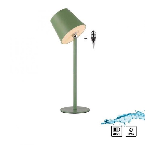 Na stůl - LD 19251-43 BOTERIA LED lampička na láhev, nabíjecí, s přídavnou nohou, zelená barva 3000K - JUST LIGHT - foto 1