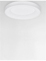 Kruhová - NV 9353852 Stropní svítidlo RANDO THIN bílý hliník a akryl LED 50W 230V 3000K IP20 stmívatelné - NOVA LUCE