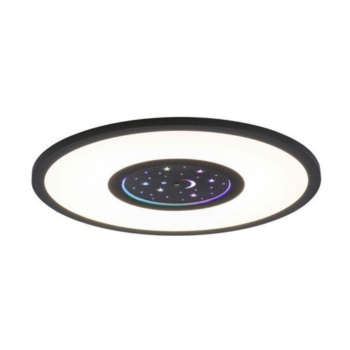 Kruhová - LD 15572-18 ASTRO LED stropní svítidlo, černá, CCT, RGB, dálkový ovladač, stmívatelné, paměťová funkce RGB+2700-5000K - LEUCHTEN DIREKT / JUST LIGHT - foto 1