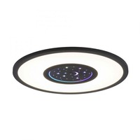 Kruhová - LD 15572-18 ASTRO LED stropní svítidlo, černá, CCT, RGB, dálkový ovladač, stmívatelné, paměťová funkce RGB+2700-5000K - LEUCHTEN DIREKT / JUST LIGHT