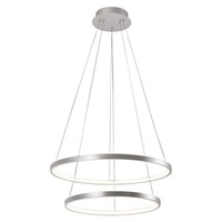 Kruhová - LD 11525-21 CIRCLE LED závěsné svítidlo, stříbrná, kruhové, průměr 50cm 3000K - LEUCHTEN DIREKT / JUST LIGHT