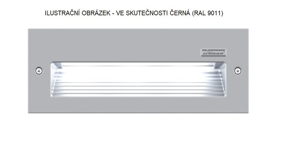 Zapuštěná - LGM RA-40582-W30-01 Venkovní zápustné svítidlo do stěny RADO 5 LED 17W 308lm 3000K IP65 černá RAL9011 - LIGMAN - foto 1