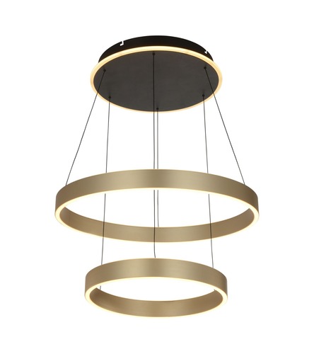 Kruhová - GT 6072-304 Závěsné svítidlo Marling 80W 8000lm 3000K černá / zlatá - GeeTi - foto 1