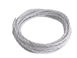 Kabely, šňůry - FAN I-CLAY-CAVO3X1,5 BCO Elektrický látkový kabel Clay Tessuto, bílý, 3 x 1,5 mm², 2500 cm - FANEUROPE