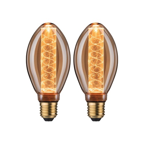 E27 - P 5072 Inner Glow Edition sada LED žárovka E27 230V 2x4W 1800K zlatá spirála - PAULMANN - foto 1