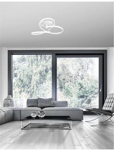 Dekorativní - NV 1701101003 Stropní svítidlo FUSION bílý hliník a akryl LED 40W 230V 3000K IP20 - NOVA LUCE - foto 1