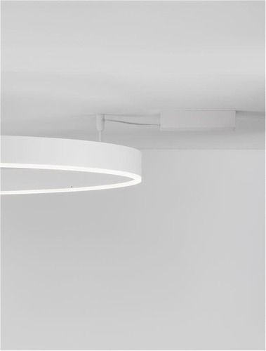 Kruhová - NV 9063608 Stropní svítidlo MOTIF LED stropní svítidlo bílý hliník 3000K 55W IP20 220-240V stmívatelné - NOVA LUCE - foto 1