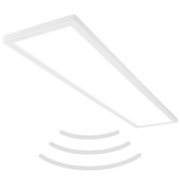 Hranatá - BRILO 7528416 Move LED stropní svítidlo do koupelny, přímé a nepřímé osvětlení, pohybové čidlo, bílé - BRILO