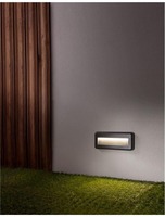 Nástěnná - NV 812102 Venkovní nástěnné svítidlo PULSAR tmavě šedý ABS LED 4W 3000K 220-220V 38st. IP54 - NOVA LUCE