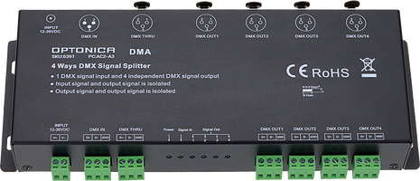 Stmívače a regulátory LED - Zesilovač signálu DMX