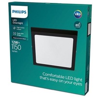 Hranatá - PH 8719514328730 LED Stropní přisazené svítidlo Philips Magneos 8719514328730 12W 1150lm 2700K IP20 21cm hranaté černé - PHILIPS (929002661331)