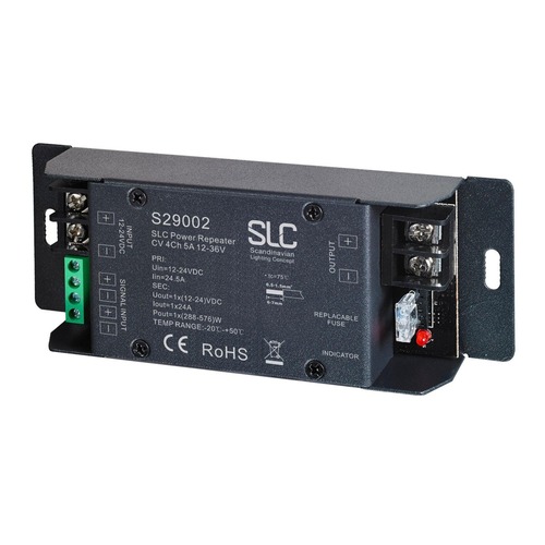 Zesilovače pro LED pásky - SLC S29002 Power repeater 1x24A 12-36V 576W IP20 - TLG - foto 1