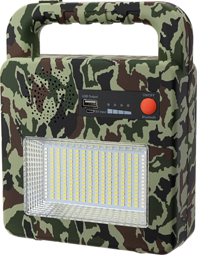 Solární produkty - Solární přenosný Bluetooth reproduktor+světelná kamufláž - foto 1