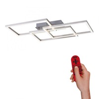 Hranatá - LD 16431-55 LOLAsmart - MAXI LED stropní svítidlo, barva ocel, hranaté, Smart Home RGB+2700-5000K - LEUCHTEN DIREKT / JUST LIGHT