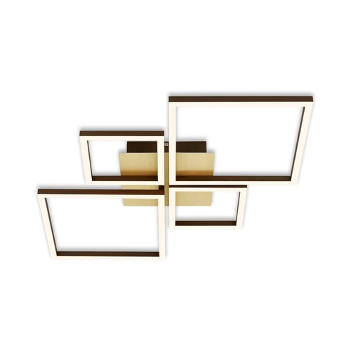 Hranatá - BRILO 3128-017 LED rám 75 cm 2x14W 1500lm zlatá - BRILO - foto 1