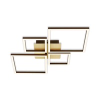 Hranatá - BRILO 3128-017 LED rám 75 cm 2x14W 1500lm zlatá - BRILO