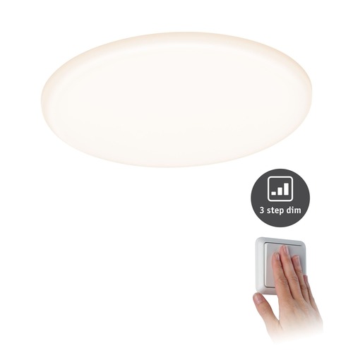 Koupelnová - P 93063 LED vestavné svítidlo Veluna VariFit IP44 3-krokové-stmívatelné kruhové 185 17W 3.000K satén - PAULMANN - foto 1