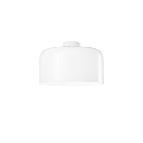 Kruhová - FAN I-GIBUS-PL35 BCO Stropní svítidlo Gibus, bílé, 1 x E27, 35 x 35 x 23 cm - FANEUROPE - foto 1