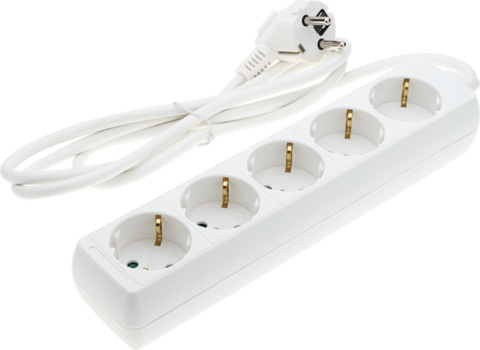 Zásuvky a adaptéry - Napájecí lišta 5 zásuvek - foto 1