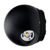 LED nástěnné svítidla - LED nástěnné svítidlo Round Black Body