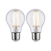 E27 - P 28641 LED žárovka 7 W E27 čirá teplá bílá 2ks-sada - PAULMANN