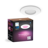 Koupelnová - PH 8720169264090 Hue WCA Slim koupelnové zápustné svítidlo LED 8,3W 750lm 2200-6500K RGB 9cm kulaté IP44, bílé - PHILIPS