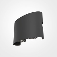 Nástěnná - M O417WL-L4GR3K Nástěnné svítidlo Strato 3000K 4W teplá bílá 400lm šedý kov IP54 - MAYTONI