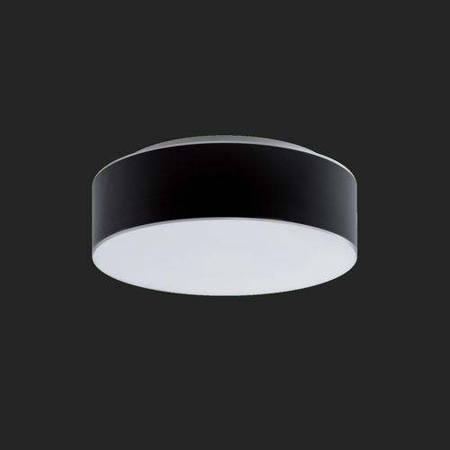 Nouzová - OS ERI67020 ERIS C2 stropní/nástěnné skleněné svítidlo bílá / bílo - černá IP43 3000 K 14W LED HF nouzové kombinované 3 h (původní kód OS 67020) - OSMONT - foto 1