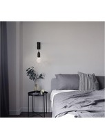 Dekorativní - NV 9536416 Nástěnné svítidlo VEDA černý kov a čiré sklo G9 1x6W 230V IP20 bez žárovky - NOVA LUCE