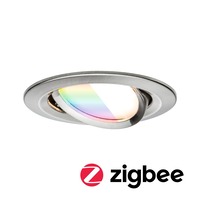 Kruhová - P 92439 LED vestavné svítidlo Nova Coin kruhové 84mm 50° RGBW+ 6W 230V kov kartáčovaný hliník - PAULMANN