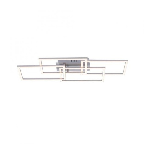 Hranatá - LD 14791-55 IVEN LED stropní svítidlo v barvě oceli v moderním designu a funkcí stmívání SimplyDim 3000K - LEUCHTEN DIREKT / JUST LIGHT - foto 1
