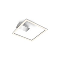 Hranatá - BRILO 3780014 LED stropní svítidlo, 26,5 cm, 14W, 400lm, matný chrom - BRILO