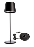 Na stůl - IMPR 620200 Deko-Light nabíjecí svítidlo - sada Canis černá + nabíjecí základna - LIGHT IMPRESSIONS