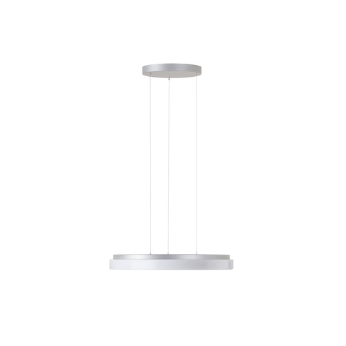 Kruhová - OS COR72314 CORVUS LE2 závěsné plastové svítidlo stříbrná / bílá IP40 3000 K 32W LED - OSMONT - foto 1