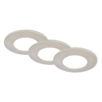 Kruhová - BRI 7598032 3ks sada CTS vestavné svítidlo, 9 cm, 4,9W, 580lm matný nikl - BRILONER