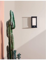 Solární - NV 9120711 Venkovní nástěnné svítidlo BAY antracitový hliník čiré sklo a akrylový difuzor LED 1.5W 3000K 3.7V 87st. IP65 solární / vypínač na těle / pohybové čidlo - NOVA LUCE