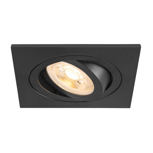 Hranatá - LA 1007378 NEW TRIA® 75 stropní vestavné svítidlo, čtvercové, max. 10W GU10, černá - BIG WHITE (SLV) - foto 1