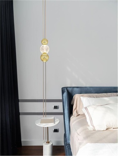 Dekorativní - NV 9511030 Závěsné svítidlo BRILLE zlatý hliník a sklo LED 6W 230V 3200K IP20 - NOVA LUCE - foto 1